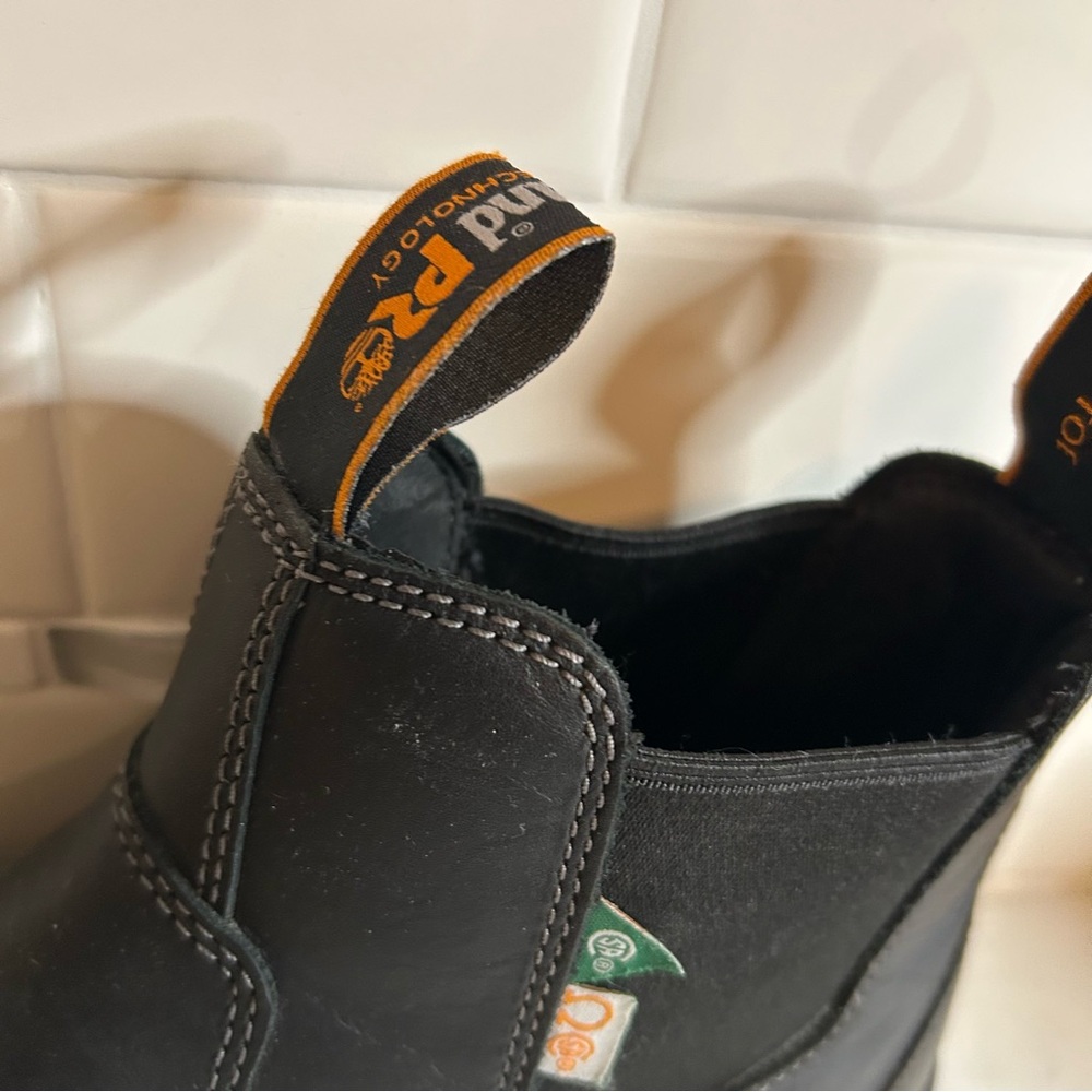 Timberland PRO csa Black Leather Pull-On Boots / steel toed. Like new! - Picture 6 of 12